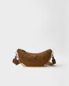 Prada Womens Brown Re-nylon Brand-plaque Shoulder Bag In Brandy