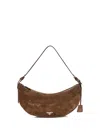 Prada Women Demi-lune Shoulder Bag In Brown