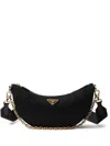 Prada Black Re-nylon Shoulder Bag In Black