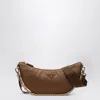 Prada Womens Brown Re-nylon Brand-plaque Shoulder Bag
