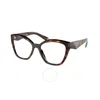 Prada Demo Butterfly Ladies Eyeglasses Pr 20zv 14l1o1 52