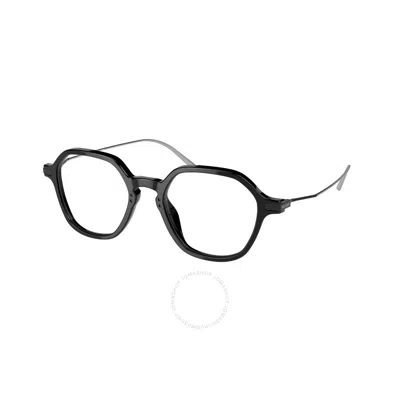 Prada Demo Geometric Ladies Eyeglasses Pr 07yv 1ab1o1 50 In Black