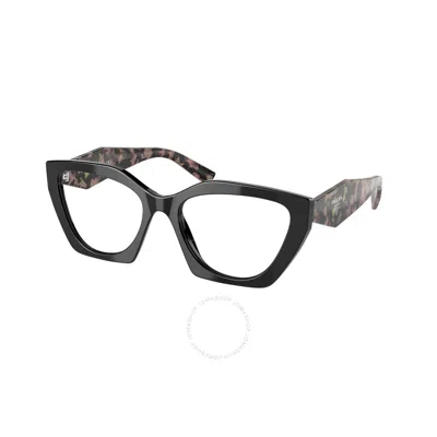 Prada Demo Irregular Ladies Eyeglasses Pr 09yv 21b1o1 54 In Black