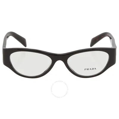Prada Demo Oval Ladies Eyeglasses Pr 06zv 11f1o1 52 In Black