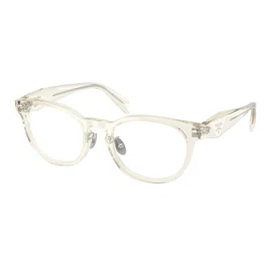 Prada Demo Oval Ladies Eyeglasses Pr B06vd 19x1o1 52 In Neutral