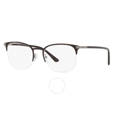 Prada Demo Oval Men's Eyeglasses Pr 57yv 02q1o1 54 In Black