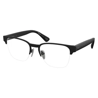 Prada Demo Oval Men's Eyeglasses Pr A52v 1bo1o1 54 In Black
