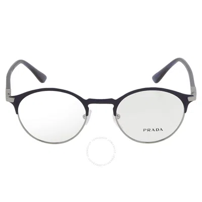 Prada Demo Phantos Men's Eyeglasses Pr 58yv 02n1o1 48 In Blue