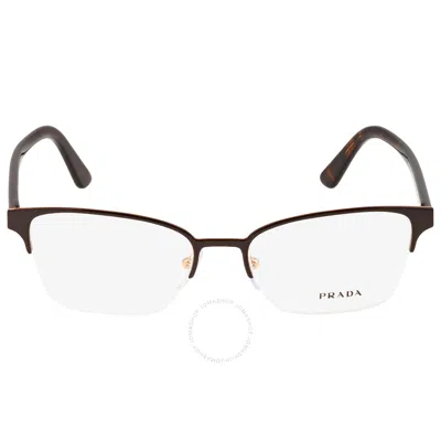 Prada Demo Rectangular Ladies Eyeglasses Pr 61xv 3311o1 52 In Black