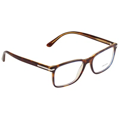 Prada Demo Rectangular Men's Eyeglasses Pr 14wv Zxh1o1 54 In ["tortoise","green"]