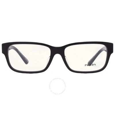 Prada Demo Rectangular Men's Eyeglasses Pr 18zvf 1ab1o1 57 In Black