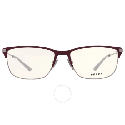 Prada Demo Rectangular Men's Eyeglasses Pr 55zv 12g1o1 57 In N/a