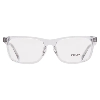 Prada Demo Rectangular Men's Eyeglasses Pr B08vd 19t1o1 56 In Gray