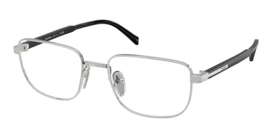 Prada Demo Rectangular Men's Eyeglasses Pr B51v 1bc1o1 53 In Orange