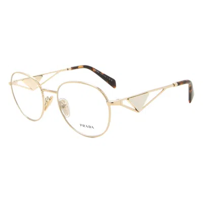 Prada Demo Round Ladies Sunglasses Pr A50v Zvn1o1 52 In Gold