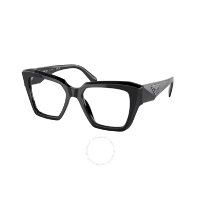 Prada Demo Square Ladies Eyeglasses Pr 09zv 1ab1o1 51 In Black