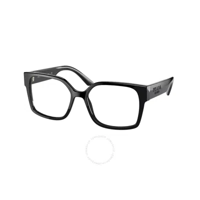 Prada Demo Square Ladies Eyeglasses Pr 10wv 1ab1o1 54 In Black