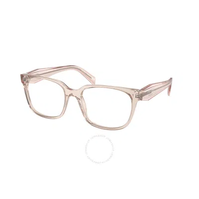 Prada Demo Square Ladies Eyeglasses Pr 17zv 15j1o1 54 In Neutral