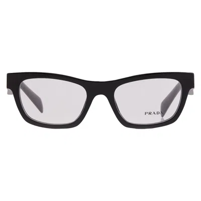 Prada Demo Square Ladies Eyeglasses Pr B01v 16k1o1 52 In Black