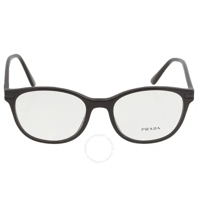 Prada Demo Square Men's Eyeglasses Pr 02wv 07f1o1 54 In Black