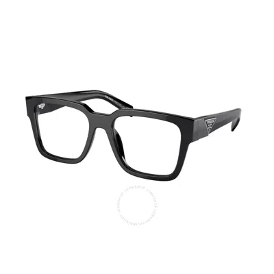 Prada Demo Square Men's Eyeglasses Pr 08zv 1ab1o1 54 In Black