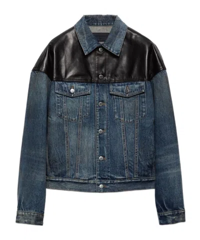 Prada Denim And Leather Jacket