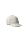 Prada White Textured Baseball Hat In Gray