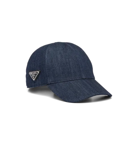 PRADA DENIM BASEBALL CAP