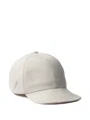 Prada White Textured Baseball Hat In White