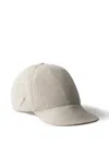 Prada Denim Baseball Cap In White