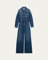 Prada Denim Jumpsuit In F0008 Bleu