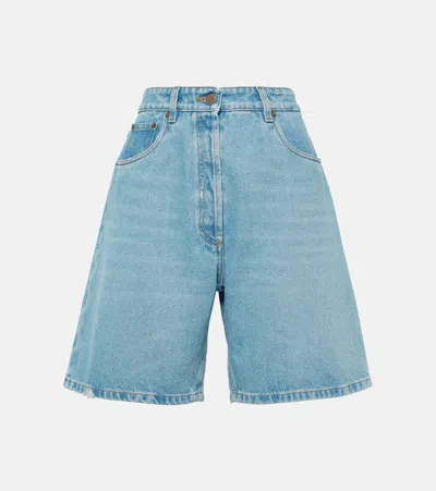 Prada Denim Bermuda Shorts In Blue