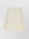Prada Denim Bermuda Shorts With Back And Cargo Pockets
