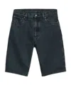 Prada Denim Bermuda Shorts Featuring Belt Loops In Black