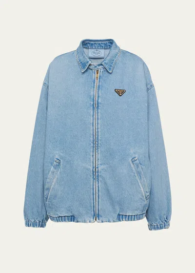 PRADA DENIM BLEACHED LOOSE JACKET