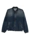 Prada Blousonjacke Aus Gewaschenem Denim In Blue