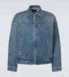 Prada Long-sleeved Denim Jacket In Blue