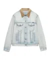 Prada Denim Blouson Jacket In Blue