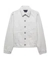 Prada Denim Blouson Jacket In Gray