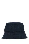 Prada Dark Blue Denim Bucket Hat In Blue