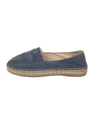 Pre-owned Prada Denim Espadrilles In Blue