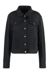 Prada Denim Jacket In Black
