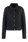 Prada Denim Jacket In Black