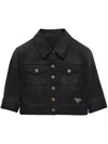 Prada Denim Jacket In Black  