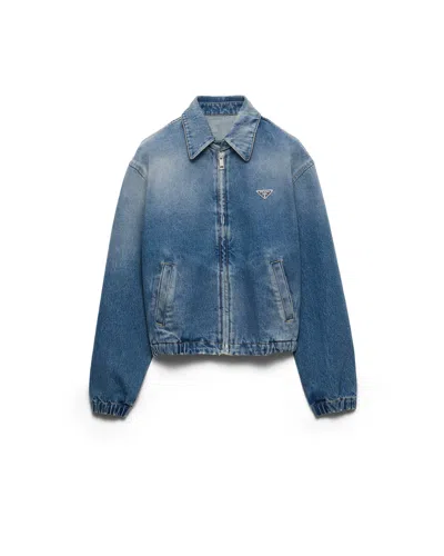 Prada Denim Jacket In Blue