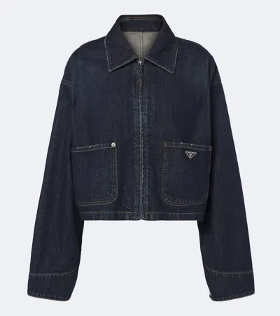Prada Denim Jacket In Blue