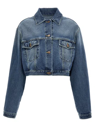 Prada Denim Jacket Casual Jackets And Parka Blue