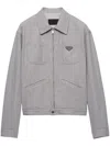 Prada Denim Jacket In Grey