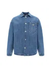 Prada Blue Denim Shirt In Light Blue