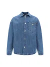 Prada Blue Denim Shirt In Light Blue